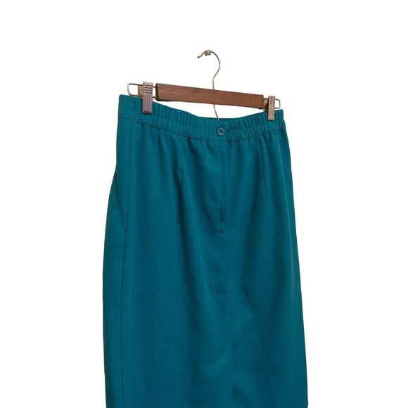 Essentials by Worthington Womens Size 12 Pencil Skirt USA Teal SKIRT RN 45361 - Picture 2 of 6